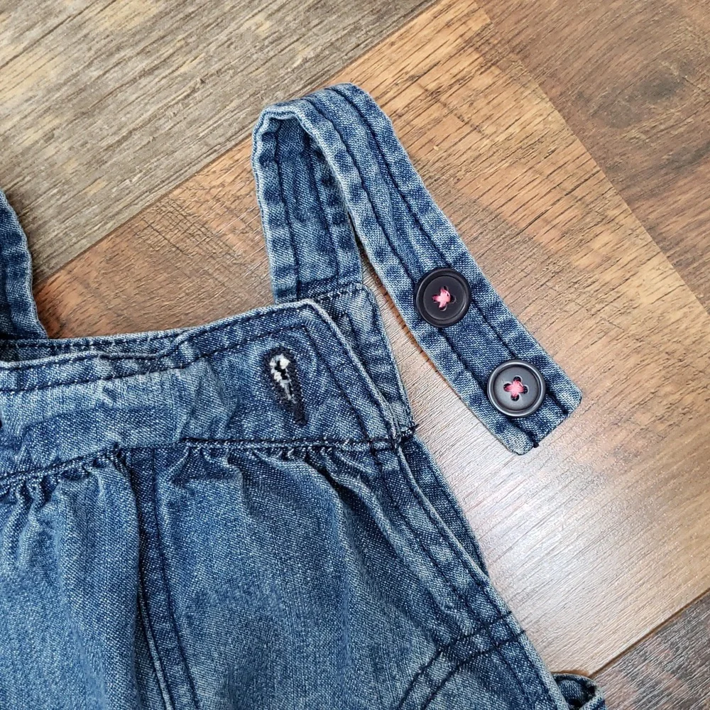 Carter's Blue Jean Overall Dress, Size 6 Months